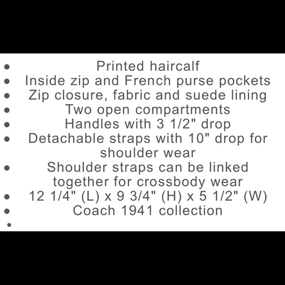 Coach Rogue 1941 - Genuine Calf Hair - Picture 8 of 14